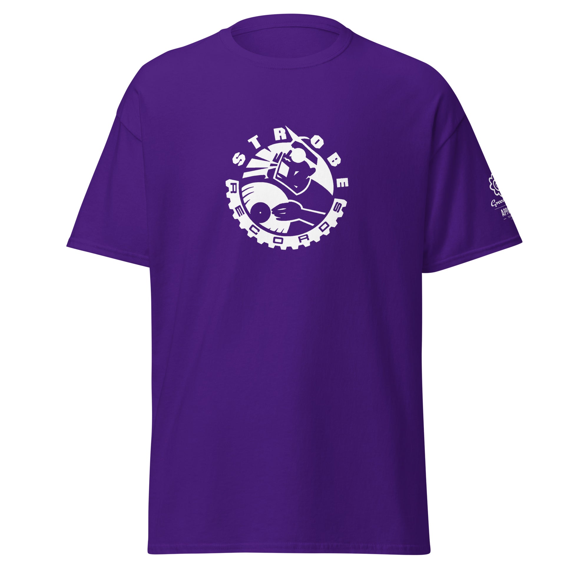 Strobe Records Premium Classic T-Shirt in Purple, front view