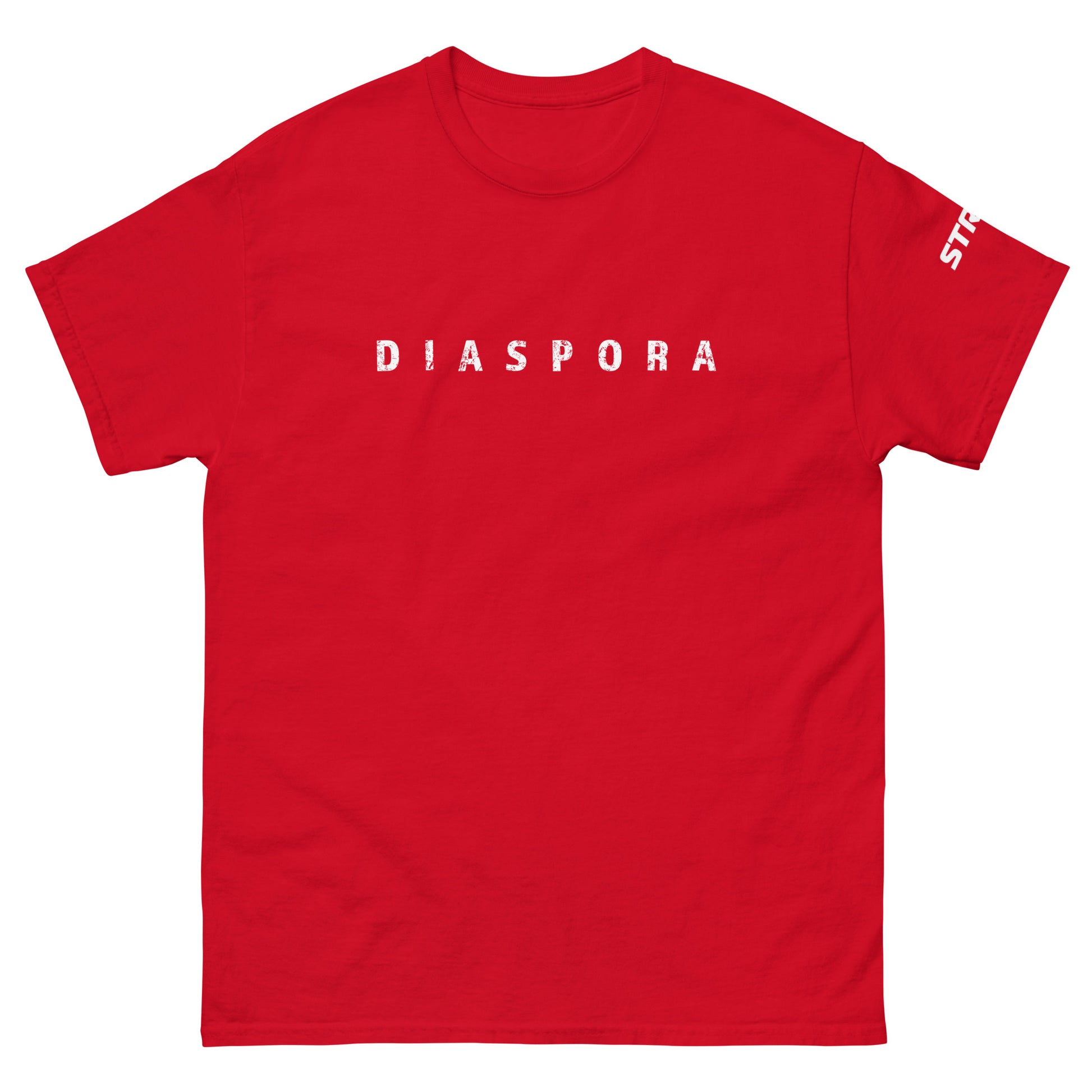 Diaspora Unisex Premium T-Shirt in Red, front view