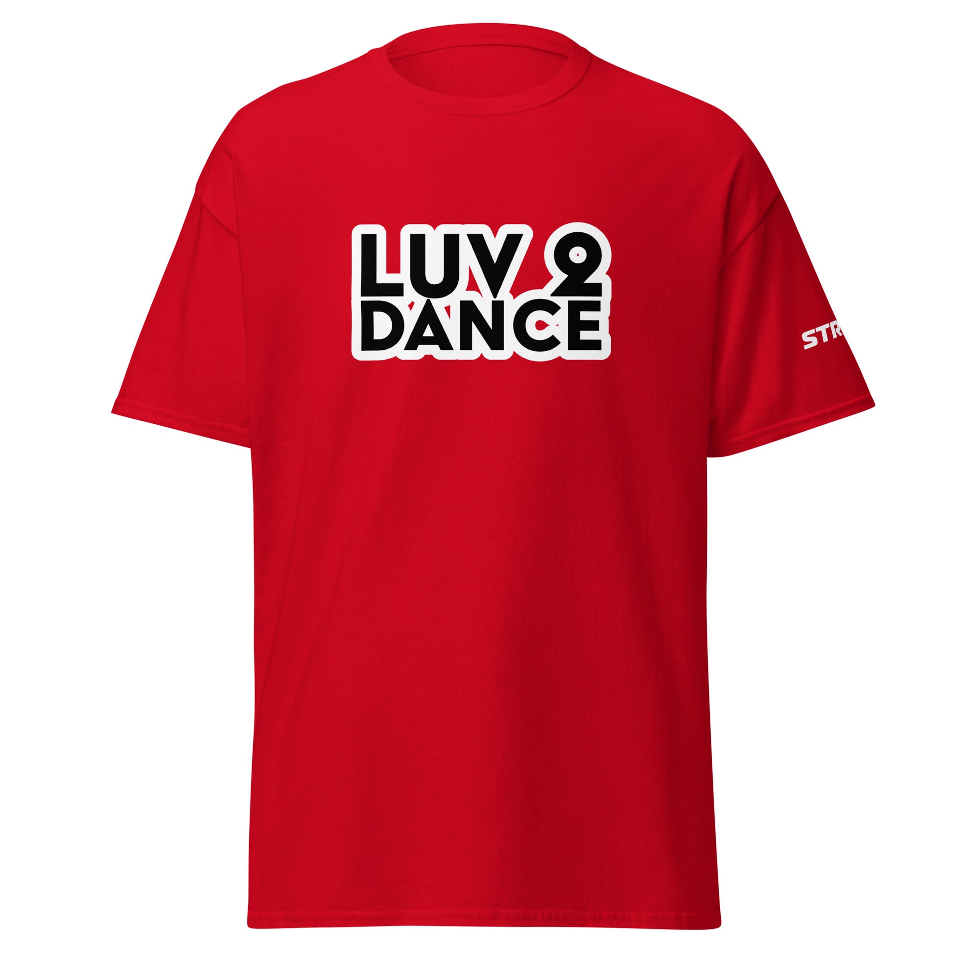 Luv 2 Dance Premium Unisex T-Shirt in Red, front view