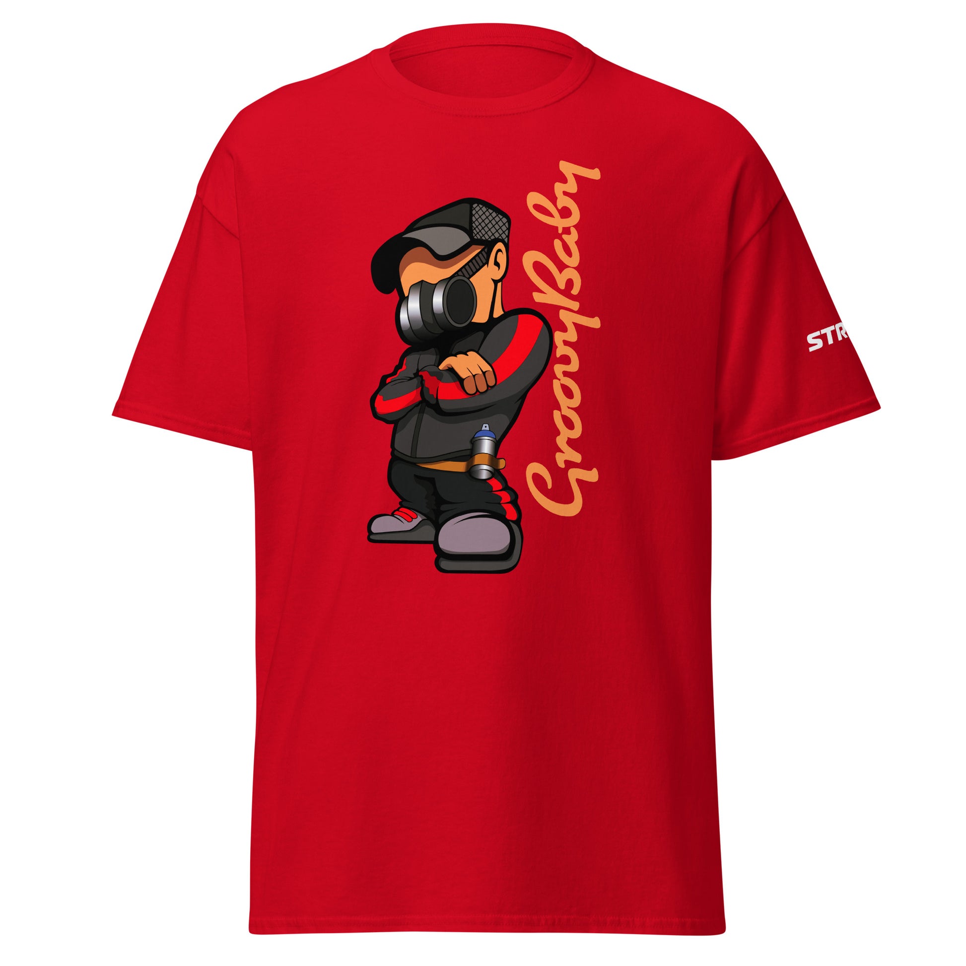 Groovy Baby B-Boy Premium Unisex T-Shirt in Red, front view
