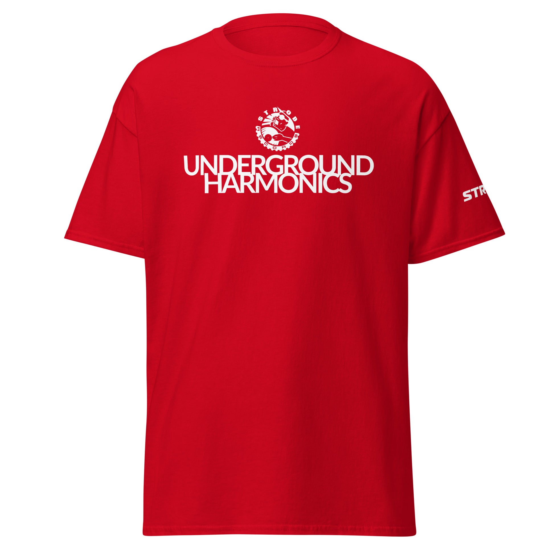Underground Harmonics Premium Classic T-Shirt in Red, front view