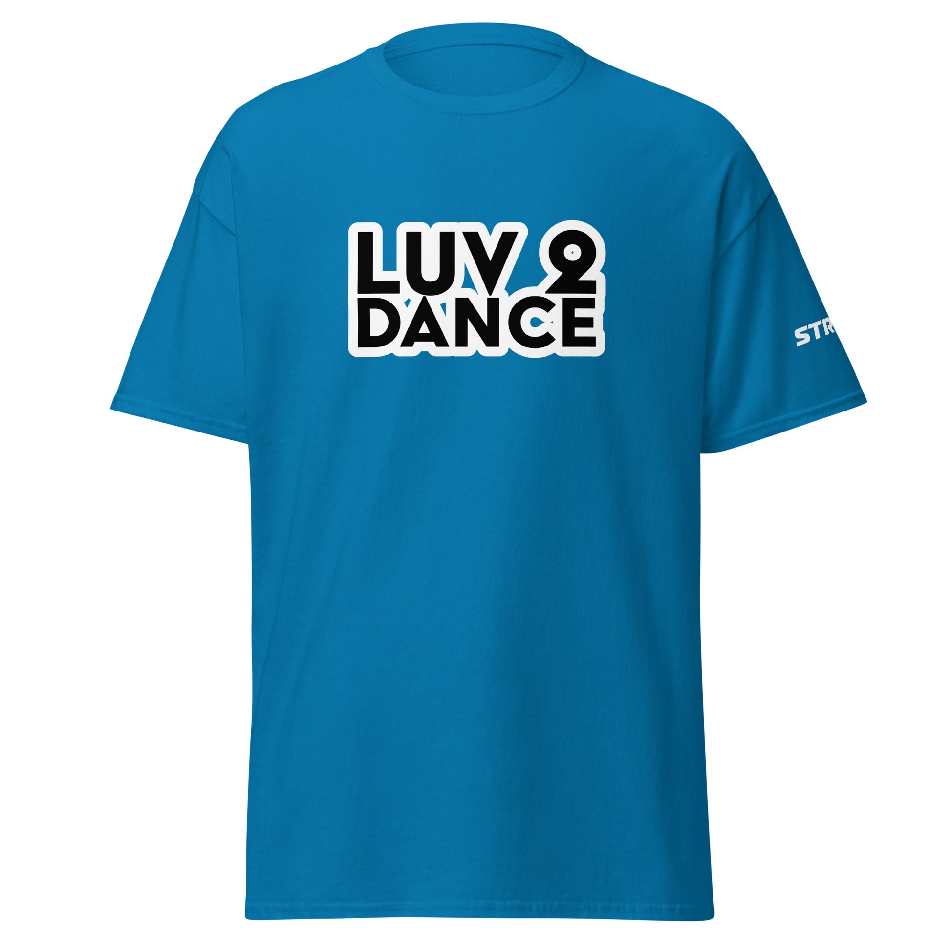 Luv 2 Dance Premium Unisex T-Shirt in Sapphire, front view