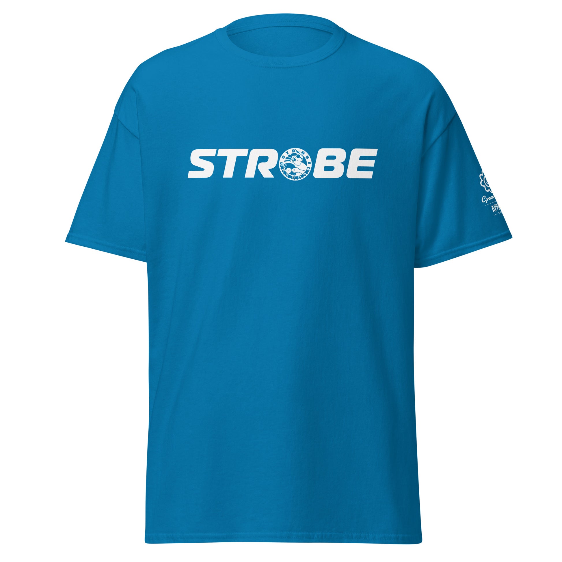 Strobe Horizon Premium Unisex T-Shirt in Sapphire, front view