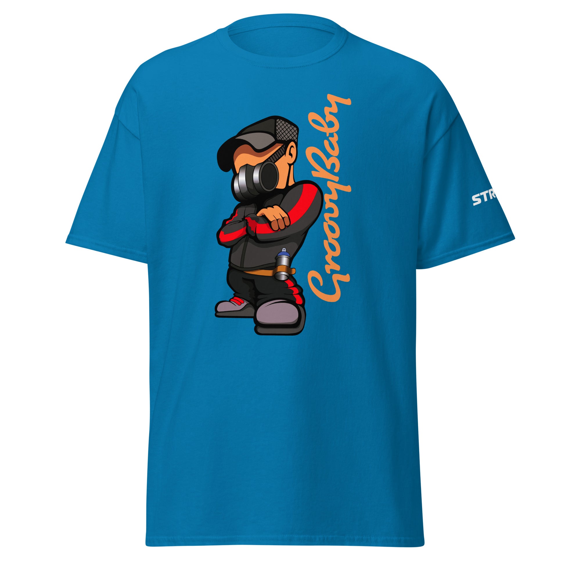 Groovy Baby B-Boy Premium Unisex T-Shirt in Sapphire, front view