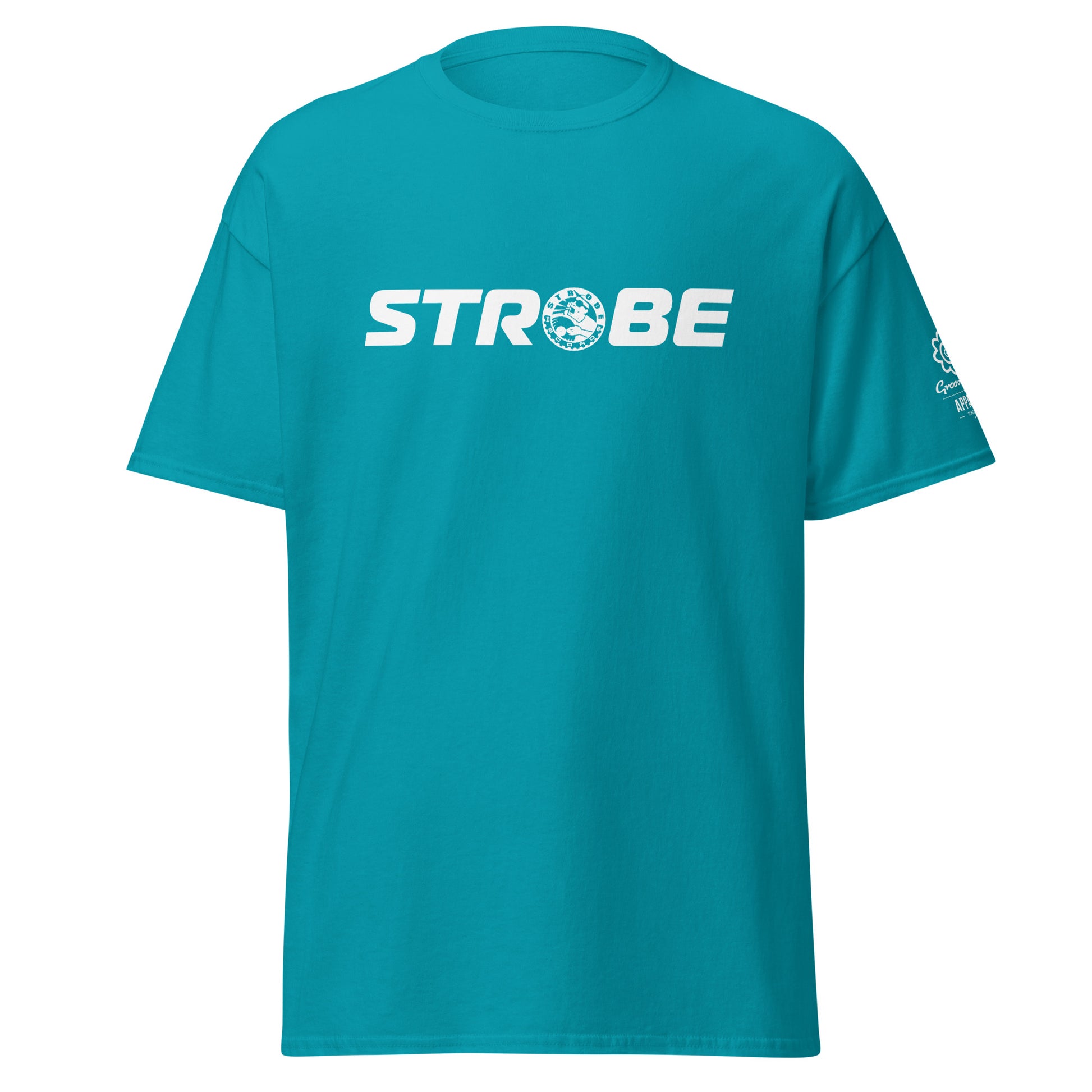 Strobe Horizon Premium Unisex T-Shirt in Tropical blue, front view