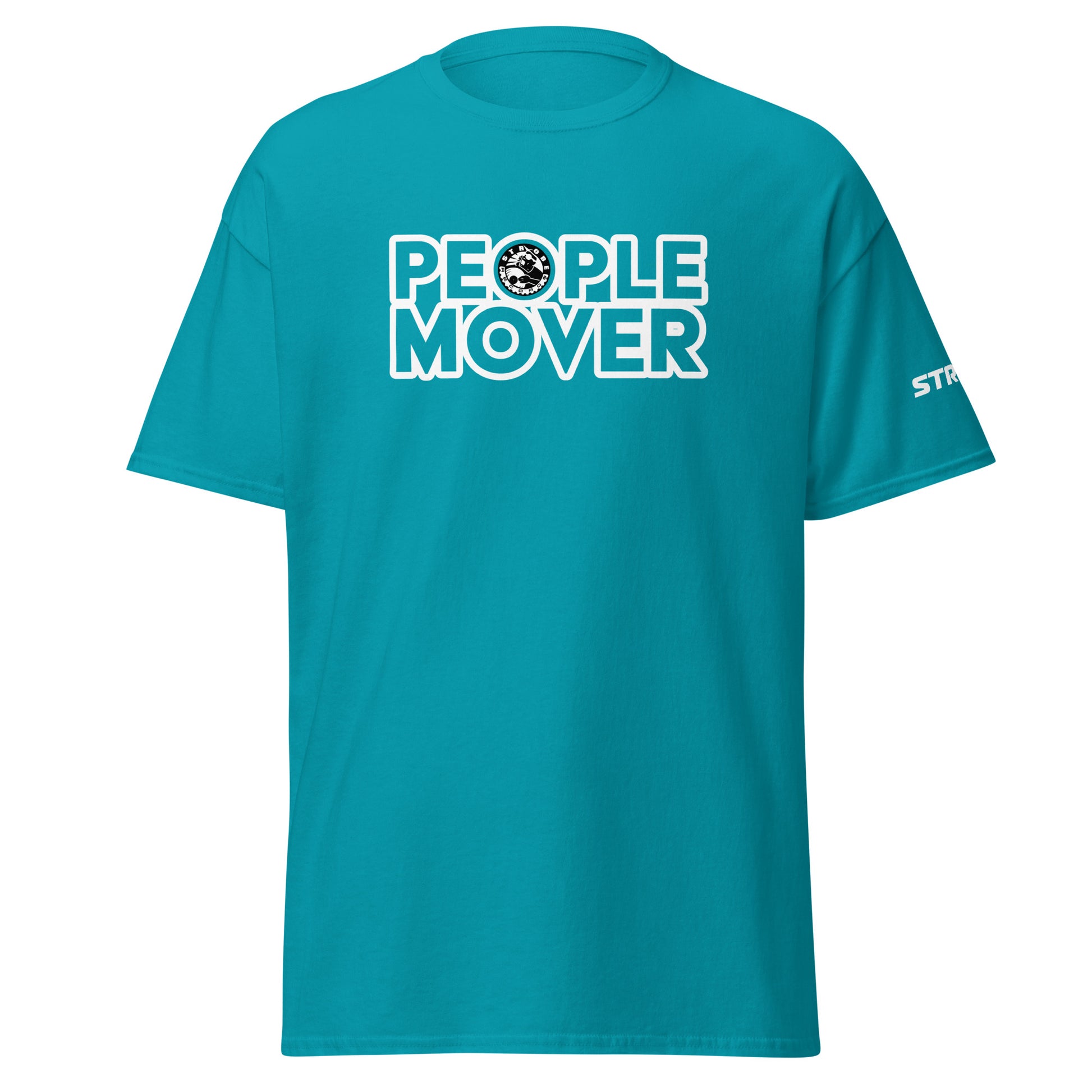 People Mover Premium Unisex T-Shirt in Tropical blue, front view