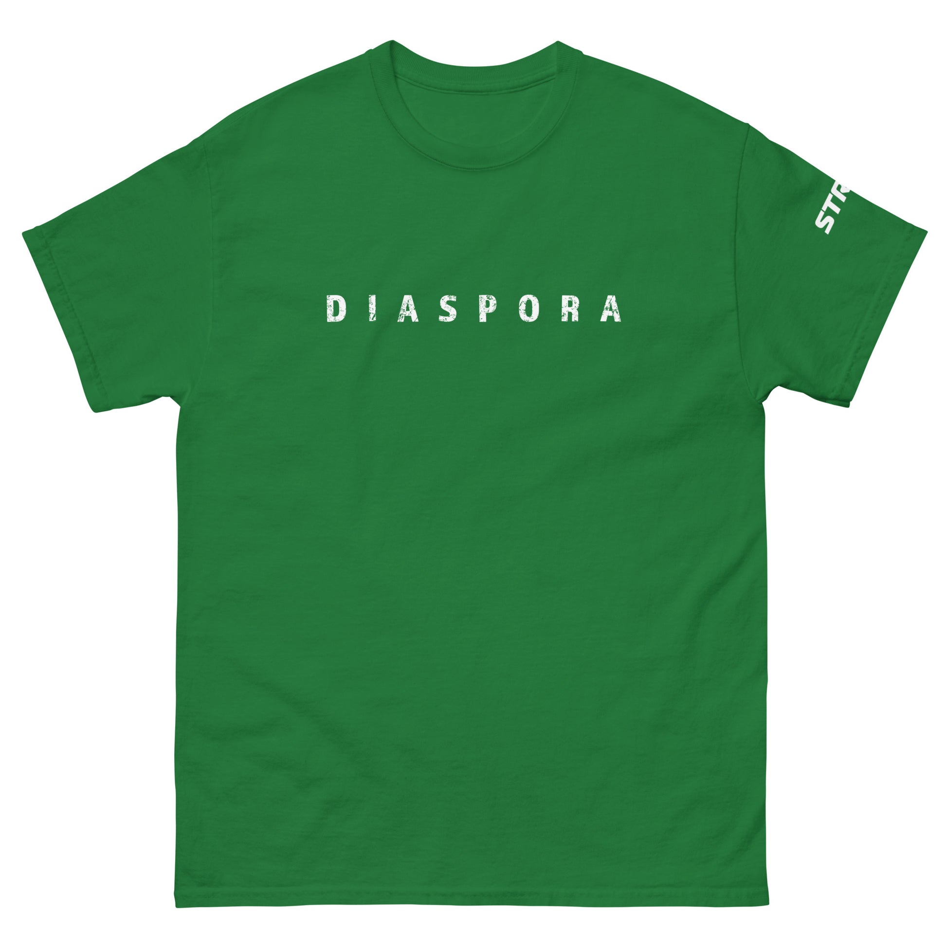 Diaspora Unisex Premium T-Shirt in Turf green, front view