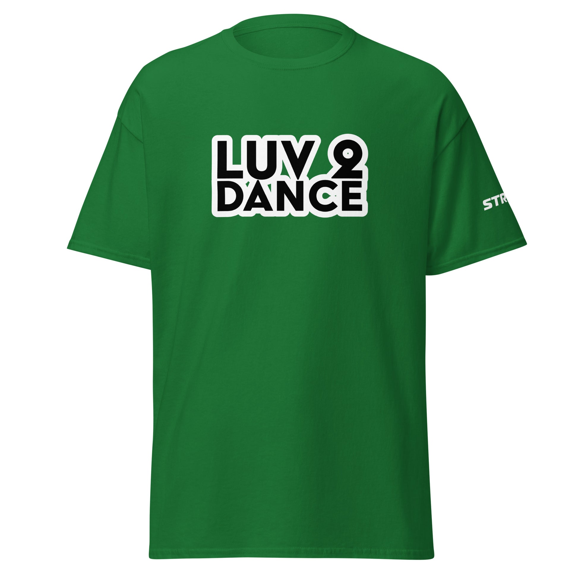Luv 2 Dance Premium Unisex T-Shirt in Turf green, front view