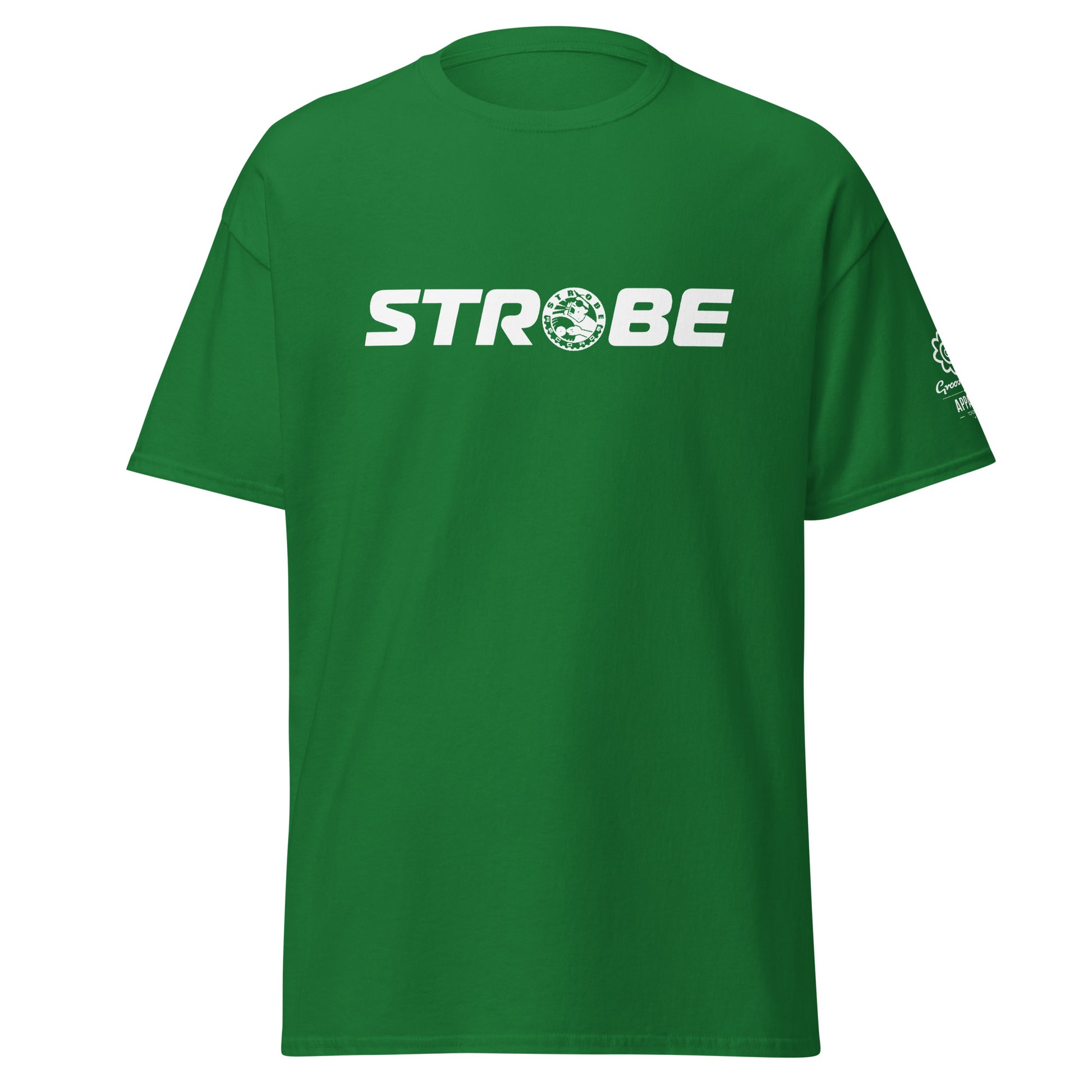 Strobe Horizon Premium Unisex T-Shirt in Turf green, front view
