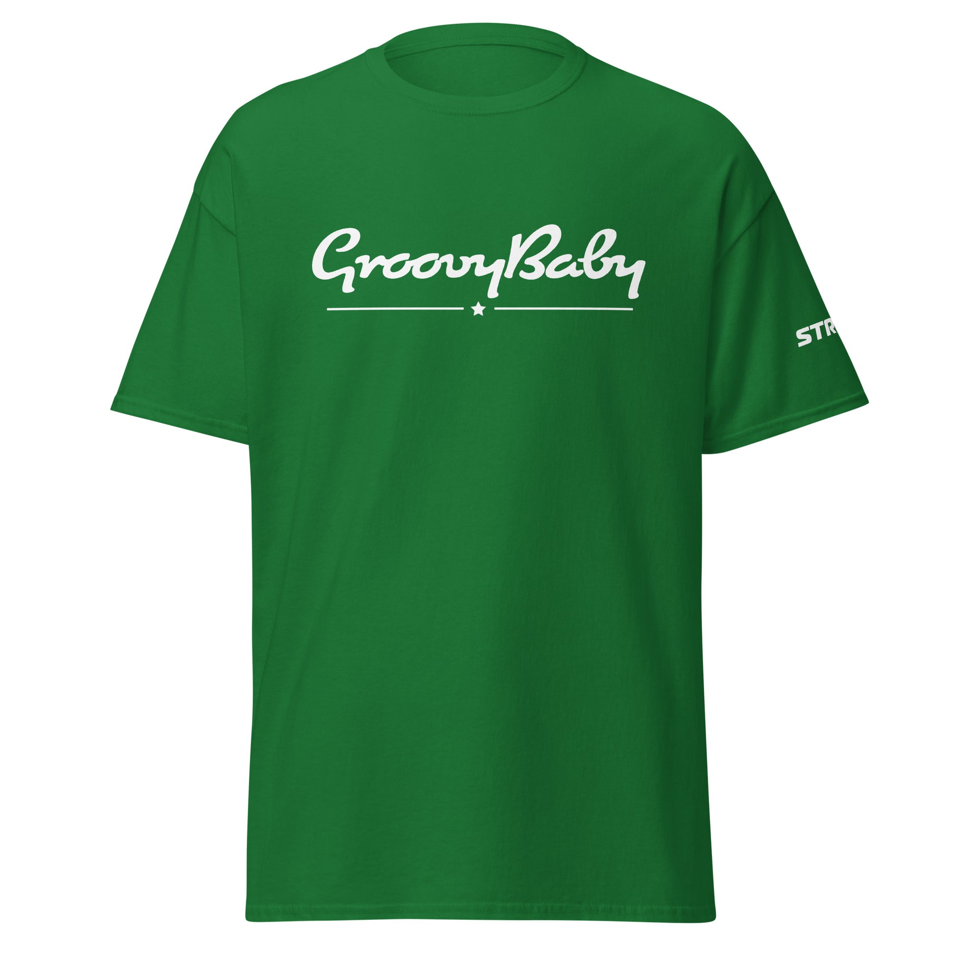 Groovy Baby Premium Unisex T-Shirt in Turf green, front view