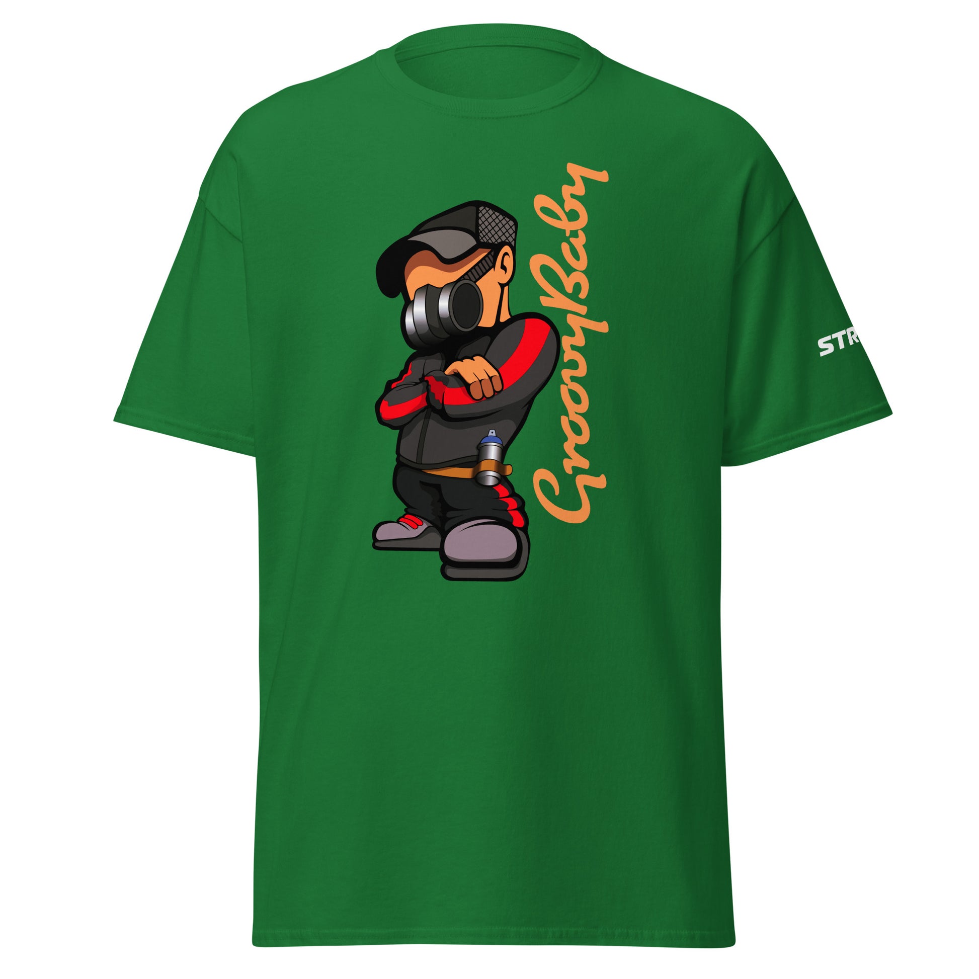 Groovy Baby B-Boy Premium Unisex T-Shirt in Turf green, front view