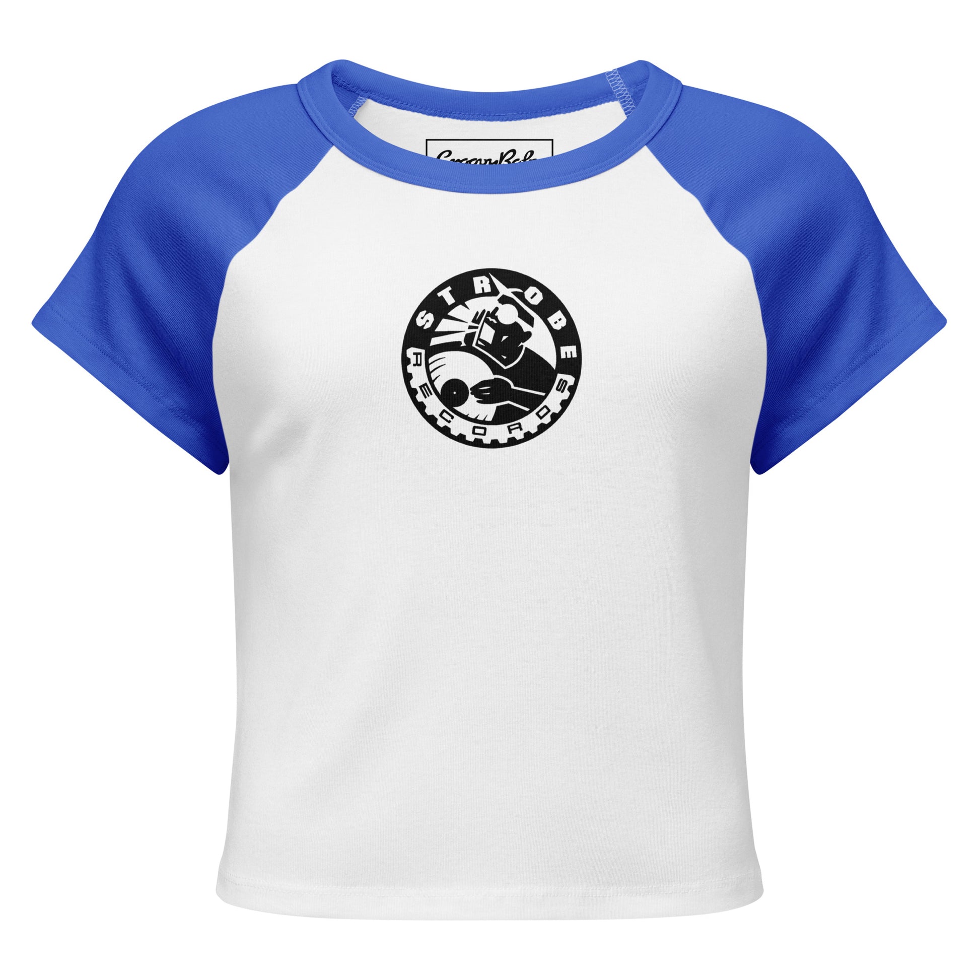 Groovy Baby Women’s Baby Tee in White, front view